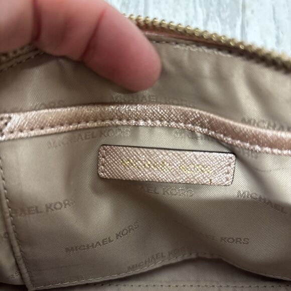 Womens Michael Kors Alex Small Travel Pouch Pink Glitter - Picture 5 of 11